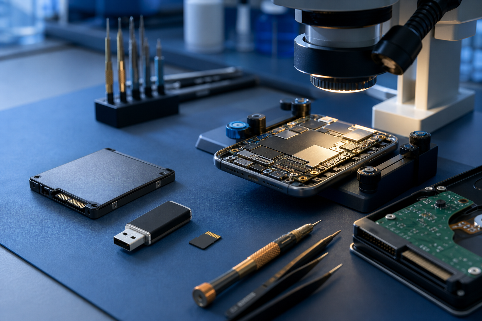 Datenrettung an Speichermedien und Smartphone-Mainboard bei MHS Solutions